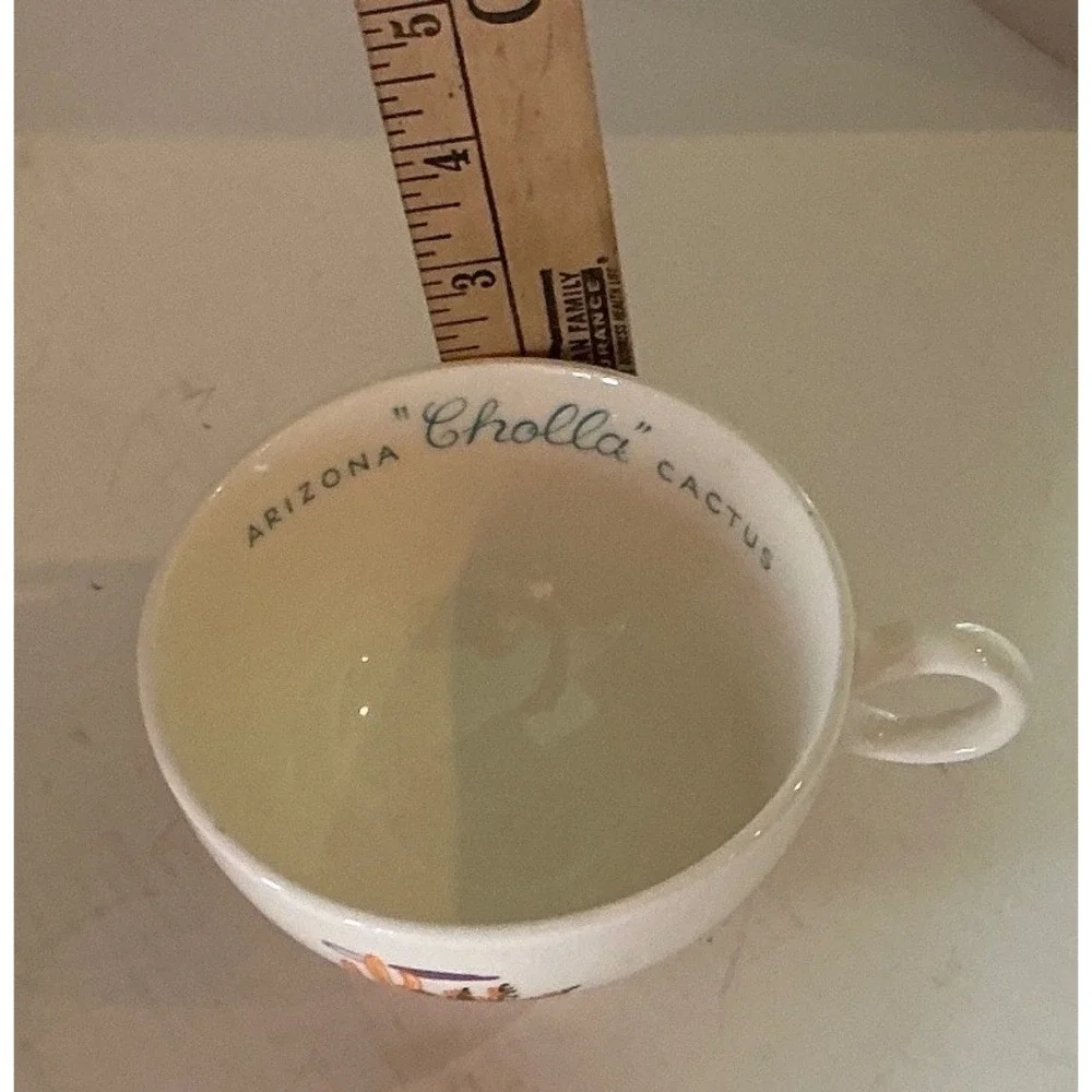 Other Brand Vintage Arizona Cactus Teacup Saucer Set Organ Pipe Cholla Desert 2p